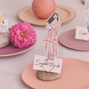 Paper & Party Category Winner: Etsy Design Awards 2020 Illustrated Wedding Guest Place Card, Thanksgiving Table Setting image 2