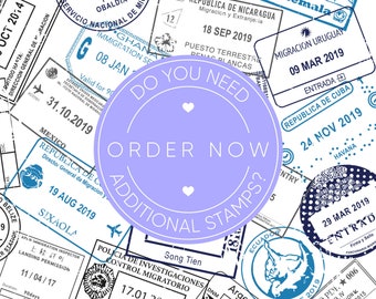 Custom Passport Stamp, Personalized Travel Gift (Digital)