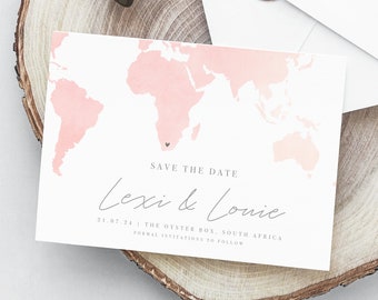 South Africa Save The Date Invitation, Digital A6