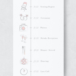 Wedding Order of Service Template, Printable DL 99mmx210mm Templett - Etsy