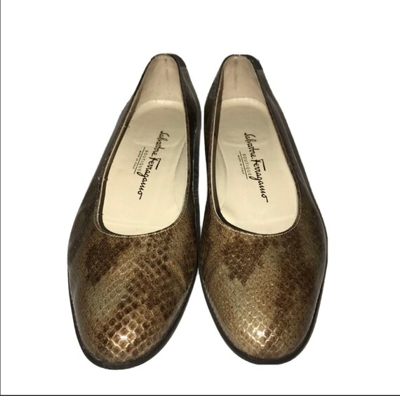 Salvatore Ferragamo Snakeskin Print Loafer Flats - image 2