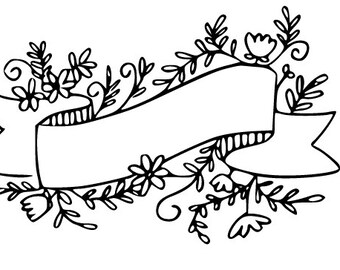 Download Floral Banner Svg Etsy
