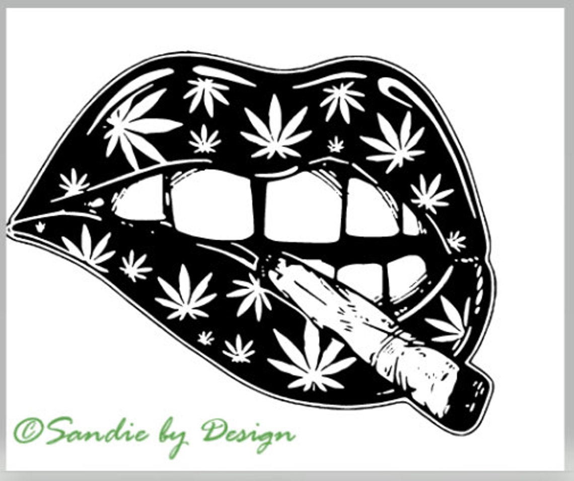 Smoke cigarette weed Lips lip kiss lip print high life | Etsy