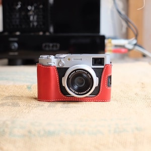 FUJIFILM X100VI Half Case Handmade Genuine Leather Made in Korea battery door