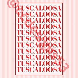 Pair digital prints inspired by the University of Alabama