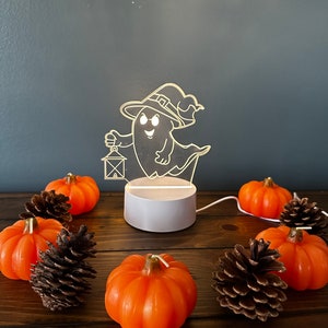 Halloween Lightstand Decor, Autumn Decor, Halloween Ghostlight stand. Haunted Decor