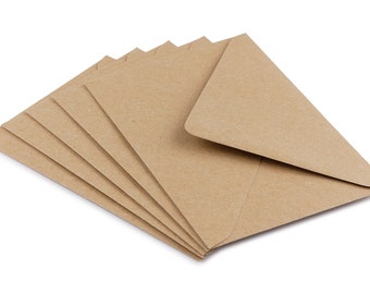 C6 Brown Kraft Eco Friendly Envelopes. Fits A6 Cards