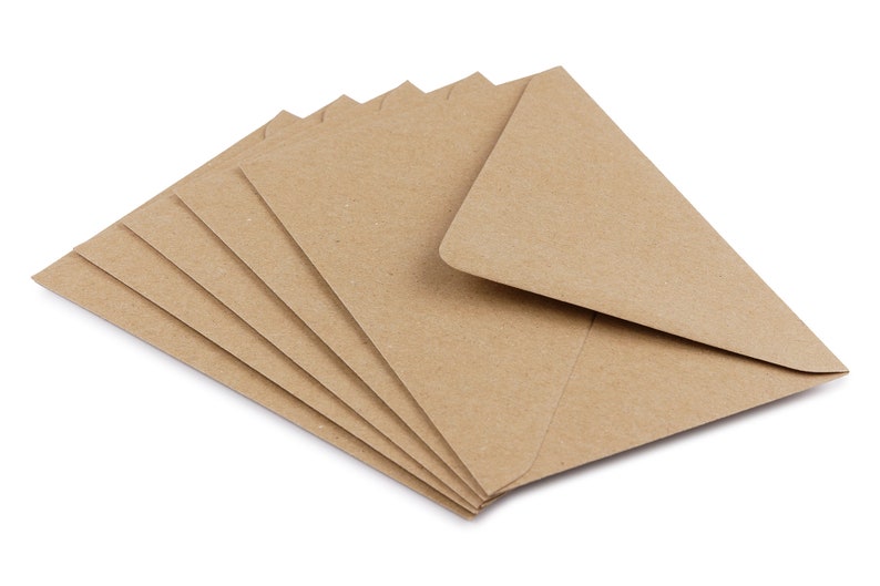 C6 Brown Kraft Eco Friendly Envelopes. Fits A6 Cards image 1
