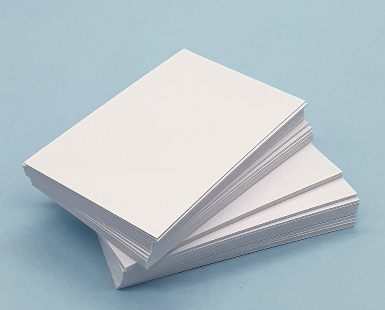 Business Card Blanks White 350gsm Blank Cards 85mm X 55mm Etsy UK