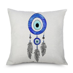 Watercolor Painting Evil Eye Art Cushion Covers pillow pillow cover