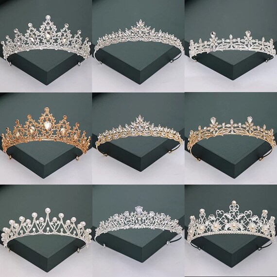 Tiara Wedding Crown Crown Silver/gold Bridal Tiara Set | Etsy