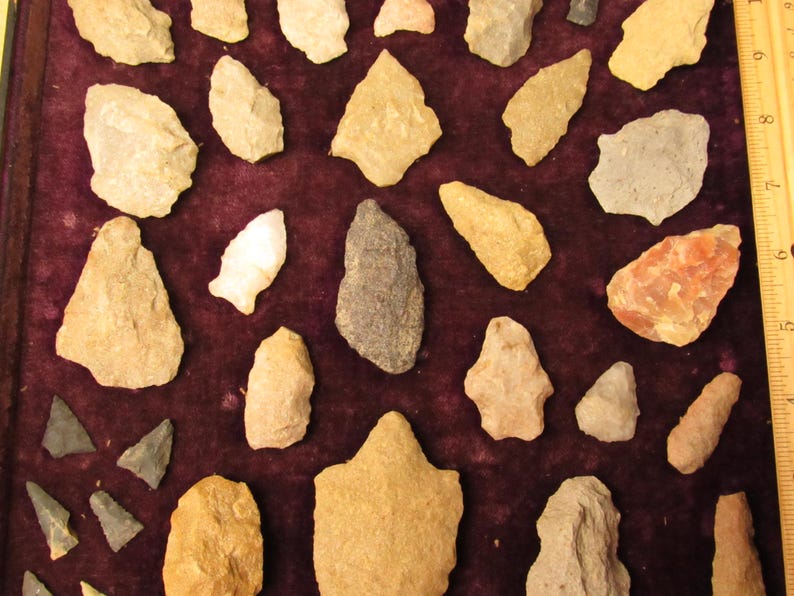 25 Stone Age Replica Arrowheads - Authentic Style 2.5-4.0 Cm Each, Brand New