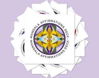 Mandala Affirmation Cards for Self Esteem, Confidence (Digital Download)
