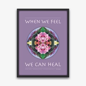Digital druckbare Trauer Genesung Poster | Heilendes Mandala Art Poster | Genesungsmitteilungen druckbare Kunst |  Meditation druckbare Geschenkkarten