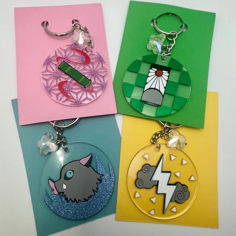 Anime Acrylic Keychains Etsy