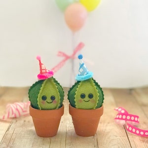 Birthday Felt Cactus / cute cactus / felt plant /  birthday gift / home decor / pin cushion / gifts for her / gifts for teacher