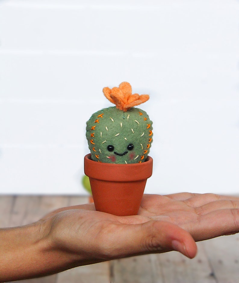 Cute Felt Cactus / Faux Succulent / Felt Plant / Wedding Favor Etsy