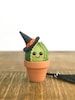 Halloween Felt Cactus / witch stuffie / felt plant / Halloween decor / home decor / pin cushion / gifts for her / gifts for teacher