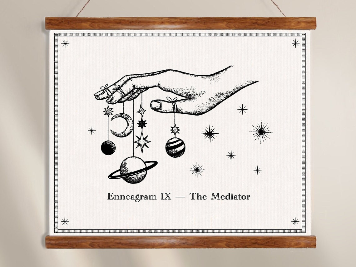 Enneagram Type 9 Illustration Instant Digital Download | Etsy