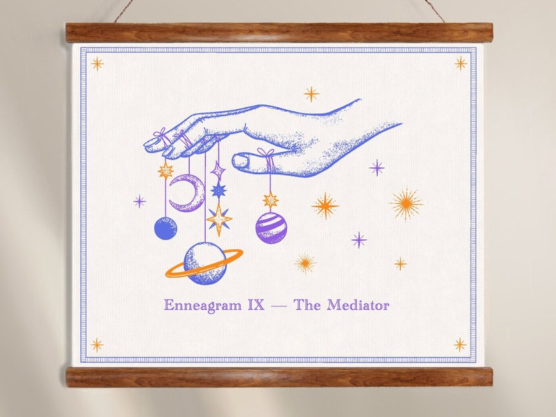 Enneagram Type 9 Illustration Instant Digital Download | Etsy