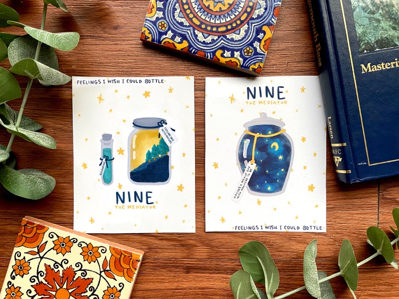 SET of Enneagram Type 9 Art Prints Feelings I Wish I Could - Etsy
