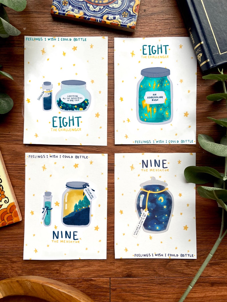 SET of Enneagram Type 9 Art Prints Feelings I Wish I Could - Etsy