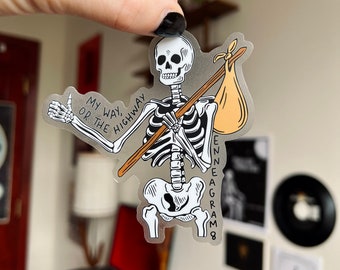 Enneagram 8 Transparent Skeleton Sticker