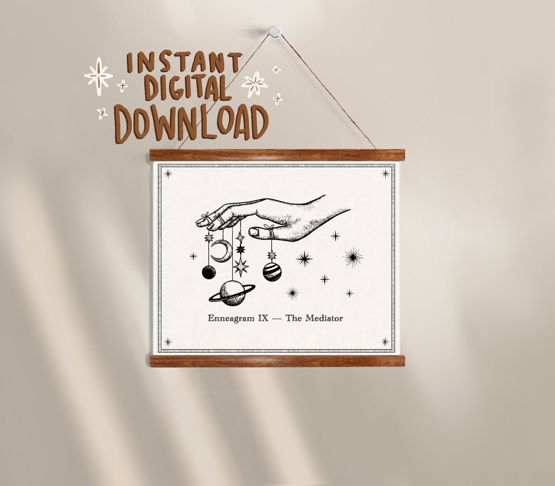 Enneagram Type 9 Illustration Instant Digital Download - Etsy