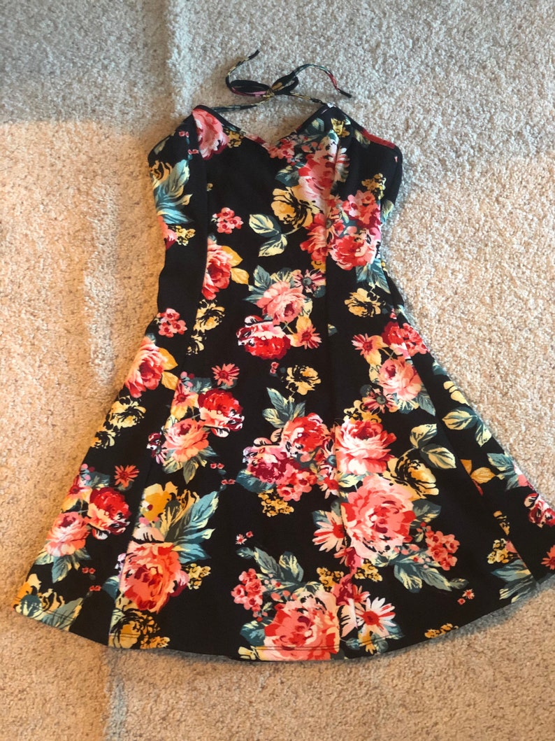 Ladies vintage halter dress #130