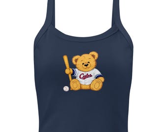 Canotta da donna a micro-coste dei Chicago Cubs