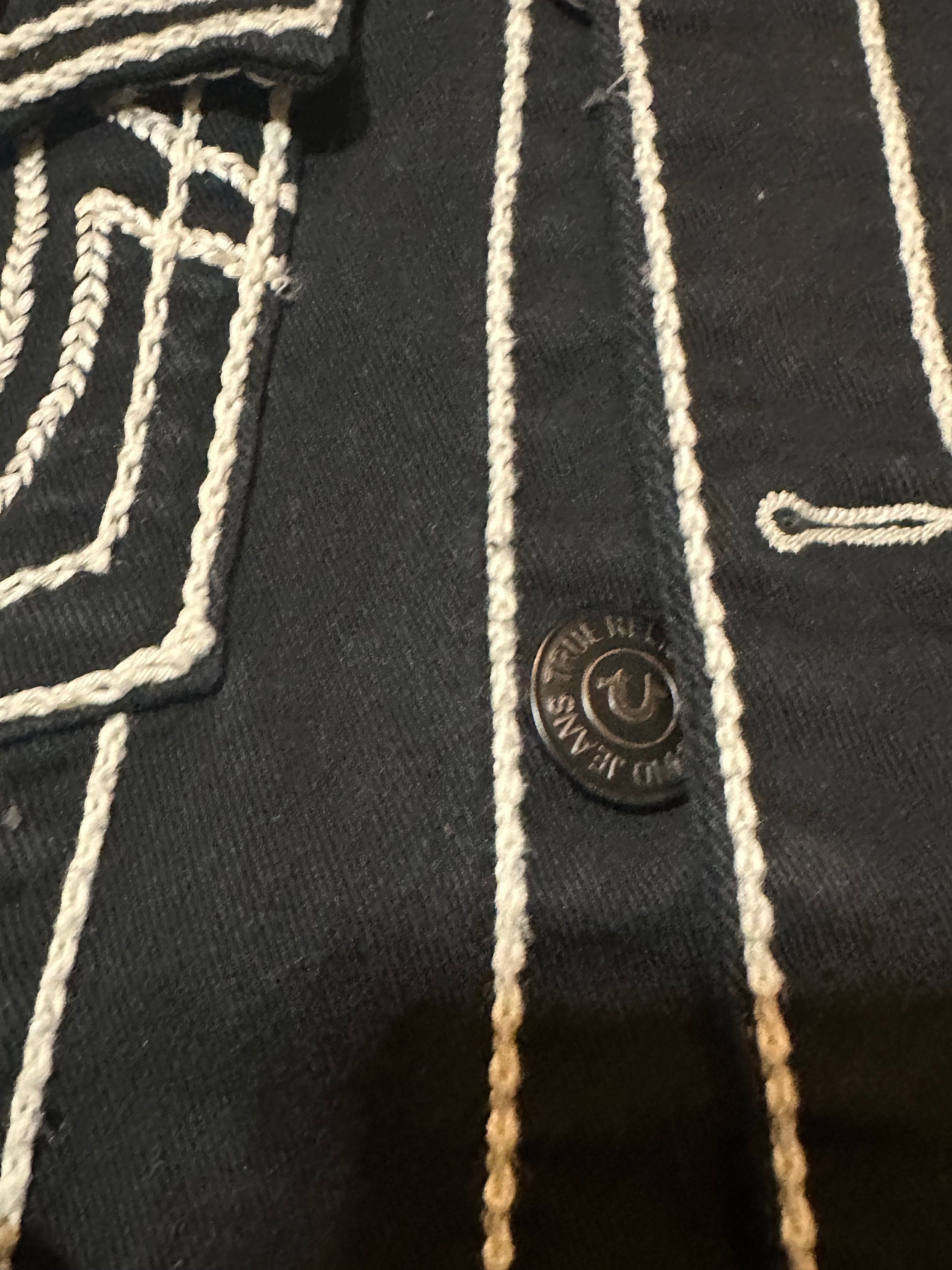 True Religion Jimmy Rope Jean Jacket Sz XL - Etsy