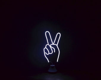 Peace sign light up sign deals