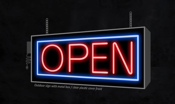 Open Outdoor LED Schild für Home Office, Business, Hotels & Events