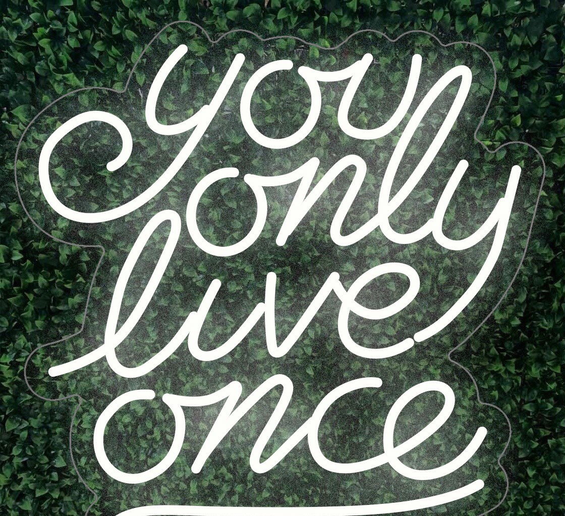 You only live once Sticker for Sale by letterbrighter