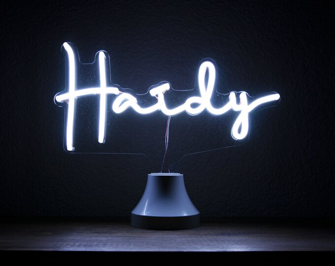 Desktop / Tabletop Name Custom Neon LED Sign for Bedroom, Office and