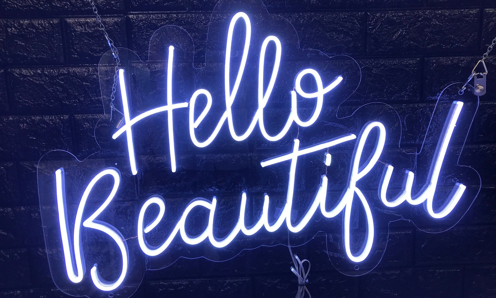 Hello Beautiful Custom Neon LED Sign for Wedding Office & - Etsy