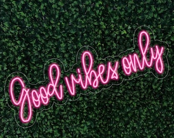 Good Vibes Only LED sign for home, weddings, special occasions