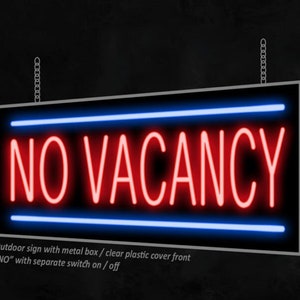 No Vacancy Outdoor LED Sign for Home Office, Business, Hotels & Events image 1