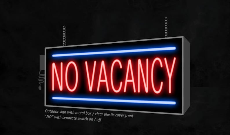 No Vacancy Outdoor LED Sign for Home Office, Business, Hotels & Events image 1