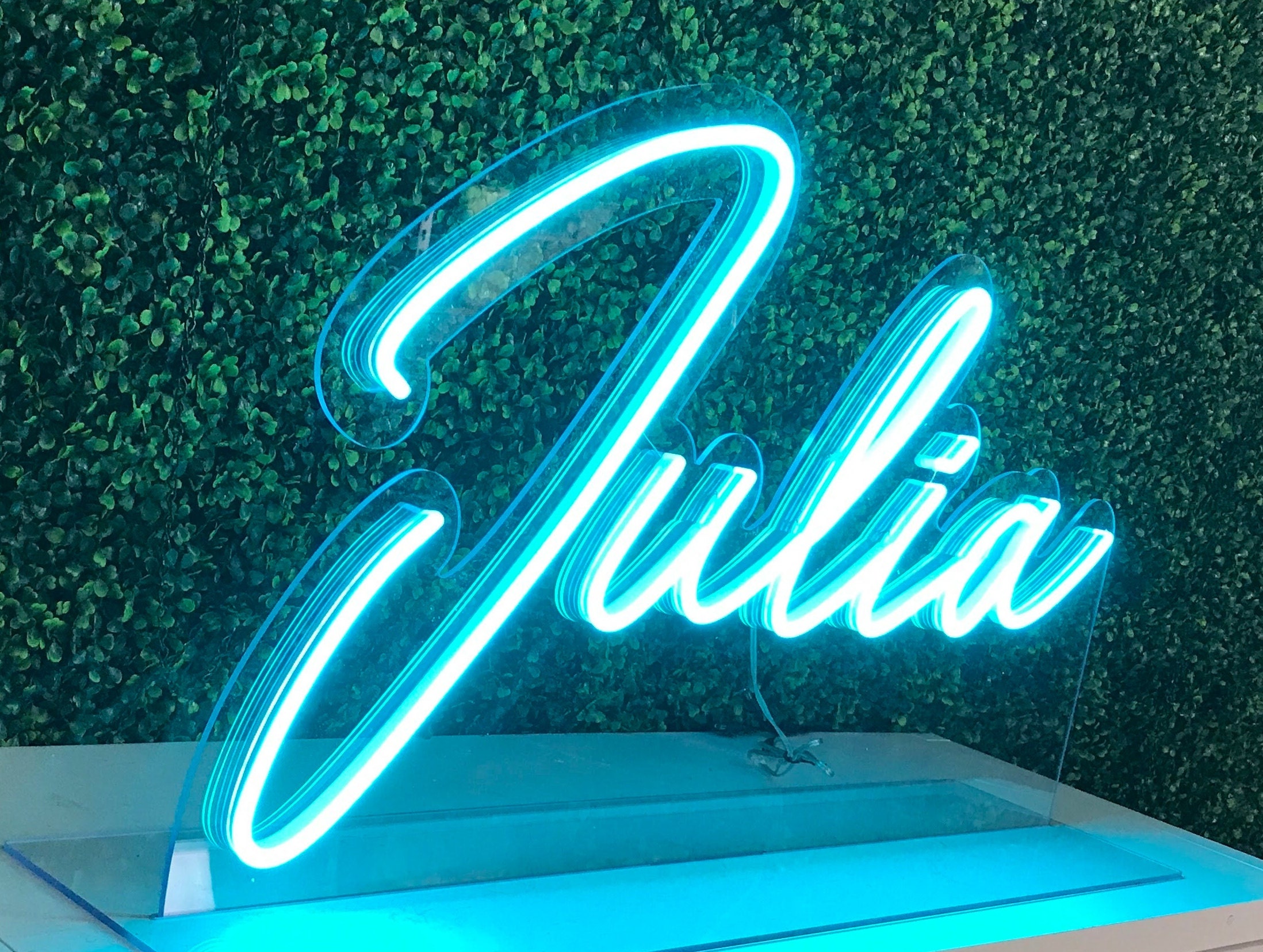 Custom LED Name Sign With Freestanding Base for Desk, Dresser or Table ...