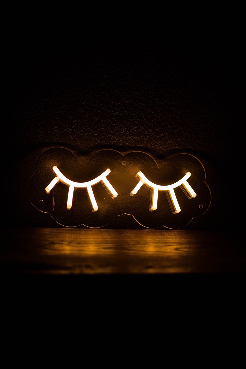 Eyelash Neon LED Sign for office business home nursery Etsy