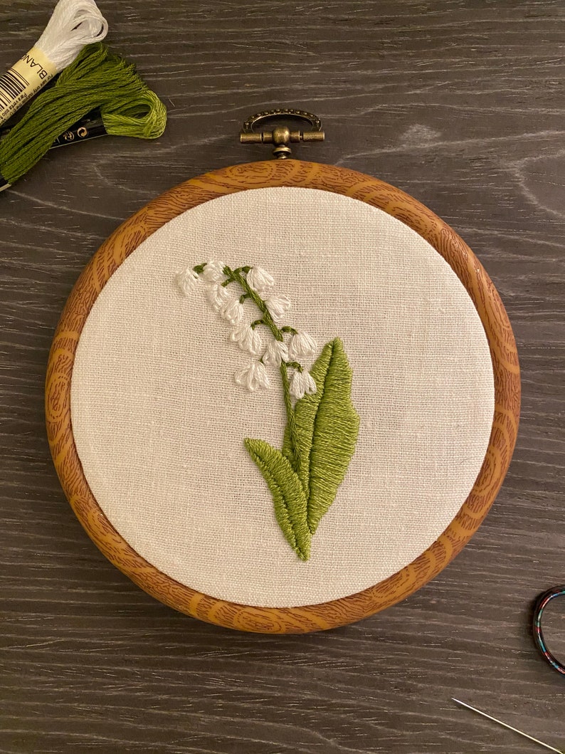 Lily of the Valley Embroidery Etsy