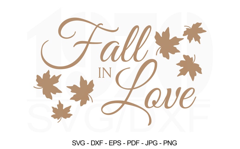 Fall in Love SVG Cricut Silhouette Fall Script | Etsy