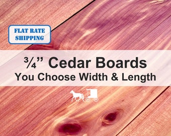 3/4" Thick Aromatic Cedar Lumber - You Choose Size- Project-ready Wood Boards for Woodworking, CNCs, Lasers, Crafts, DIY Projects and More!!