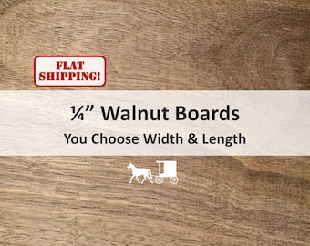 1/8&quot; Thin Black Walnut Lumber - You Choose Size - Project-ready Boards for Woodworking, Cutting Boards, CNC, Laser, Craft, DIY Projects