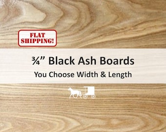 Black Ash Lumber Board: 3/4" Thick, DIY Woodworking Material