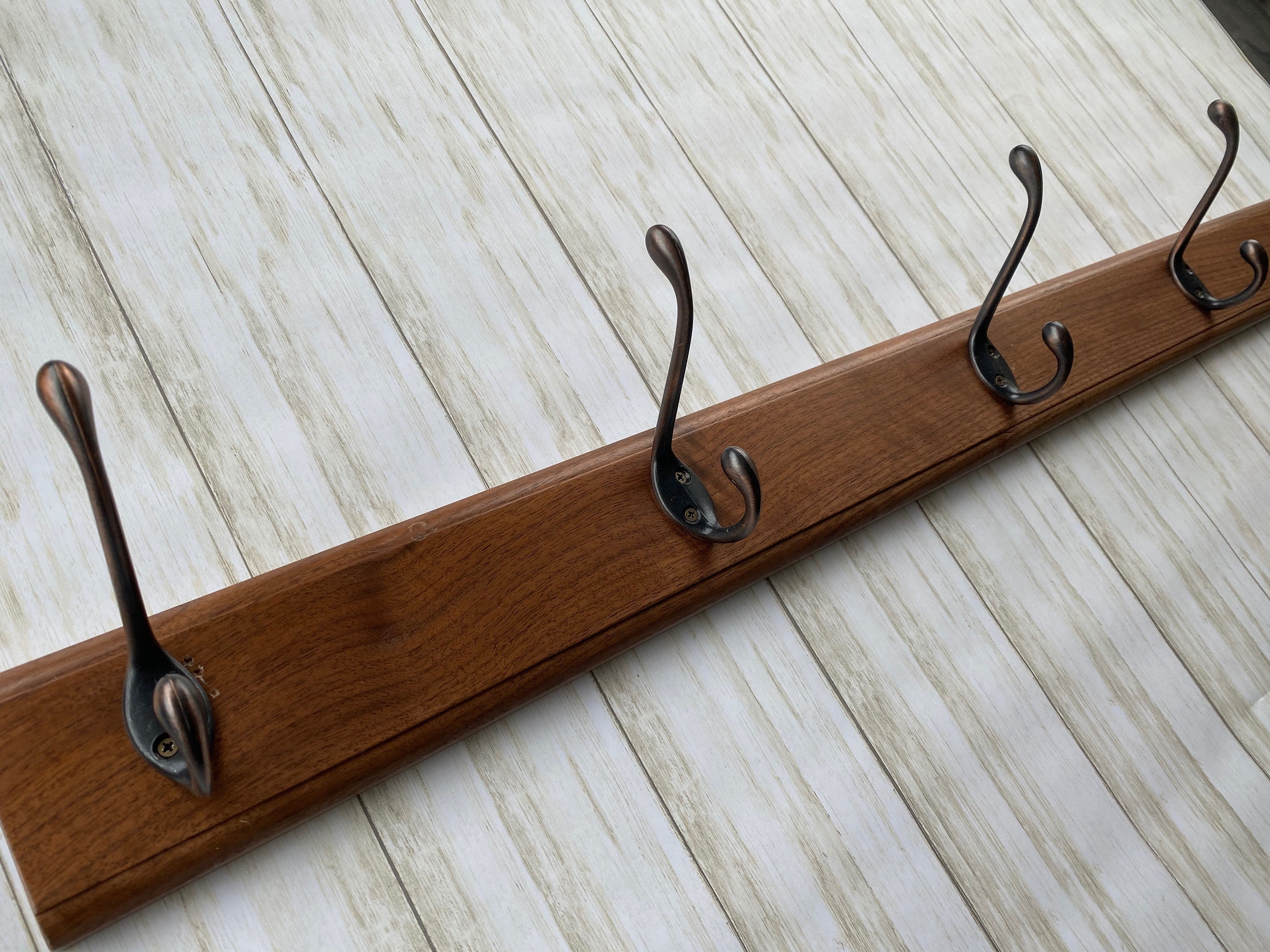 Amishmade Walnut Coat Rack / Coat Hook 40 with 5 Etsy