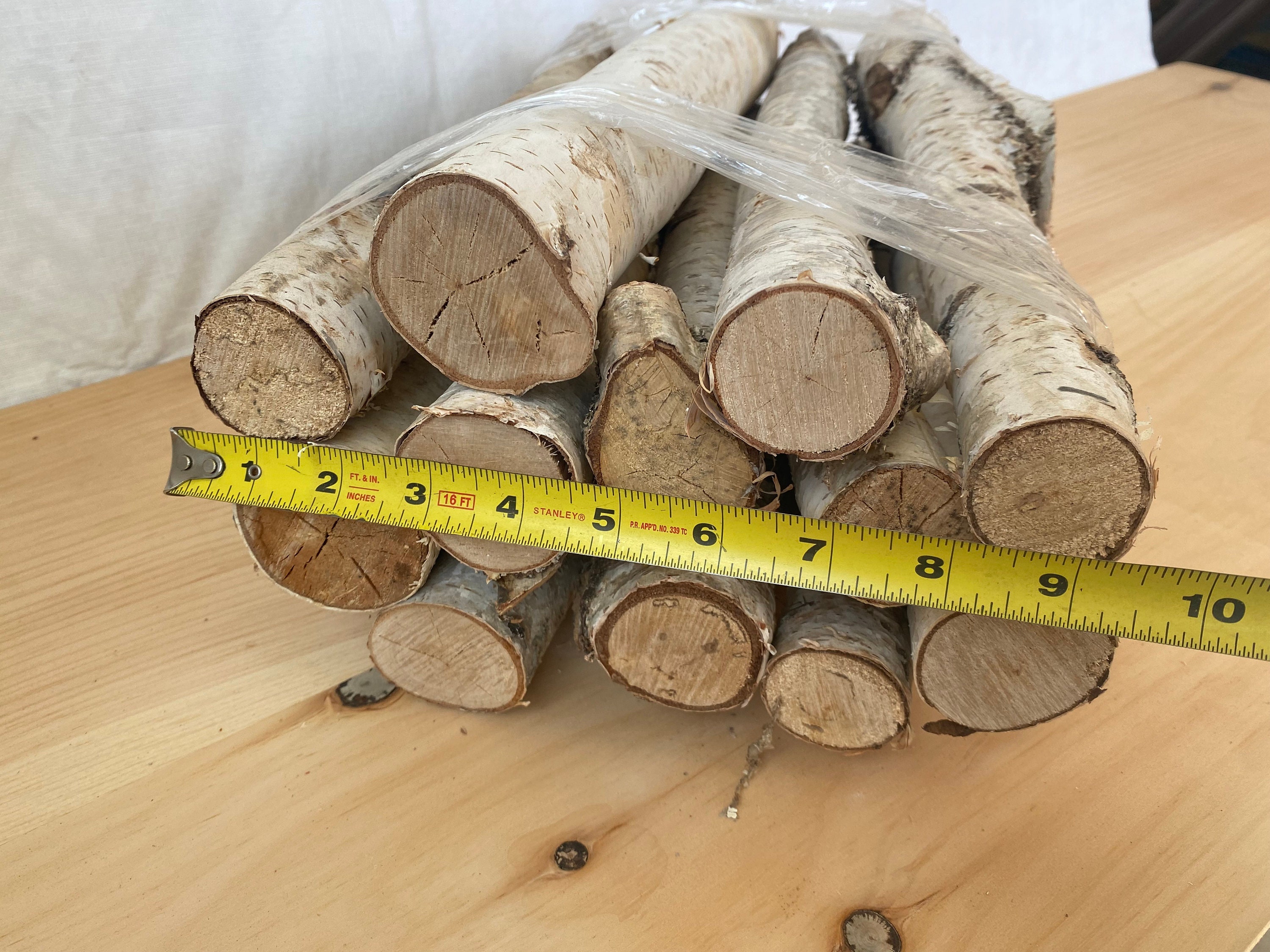 Amish-made Natural Split White Birch Logs 5-packs Great for Burning and  Beautiful Seasonal Decor Free Shipping 