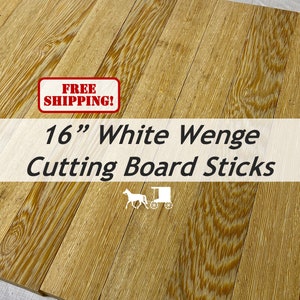 White Wenge (Lati) Cutting Board Kit: 3/4 x 2 x 16, S4S Blanks