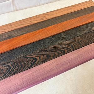 Exotic Wood Scrap Variety Pack: Cutting Board Accents, Woodworking - 24&quot; Sticks